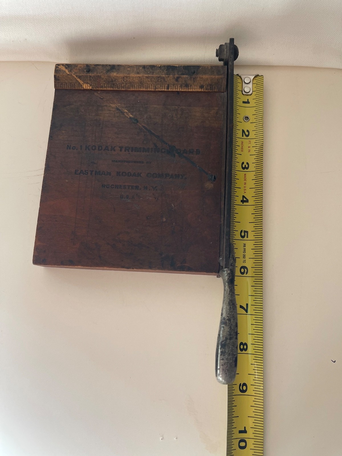 Vintage wooden No. 1 Kodak trimming board 5” x 6”