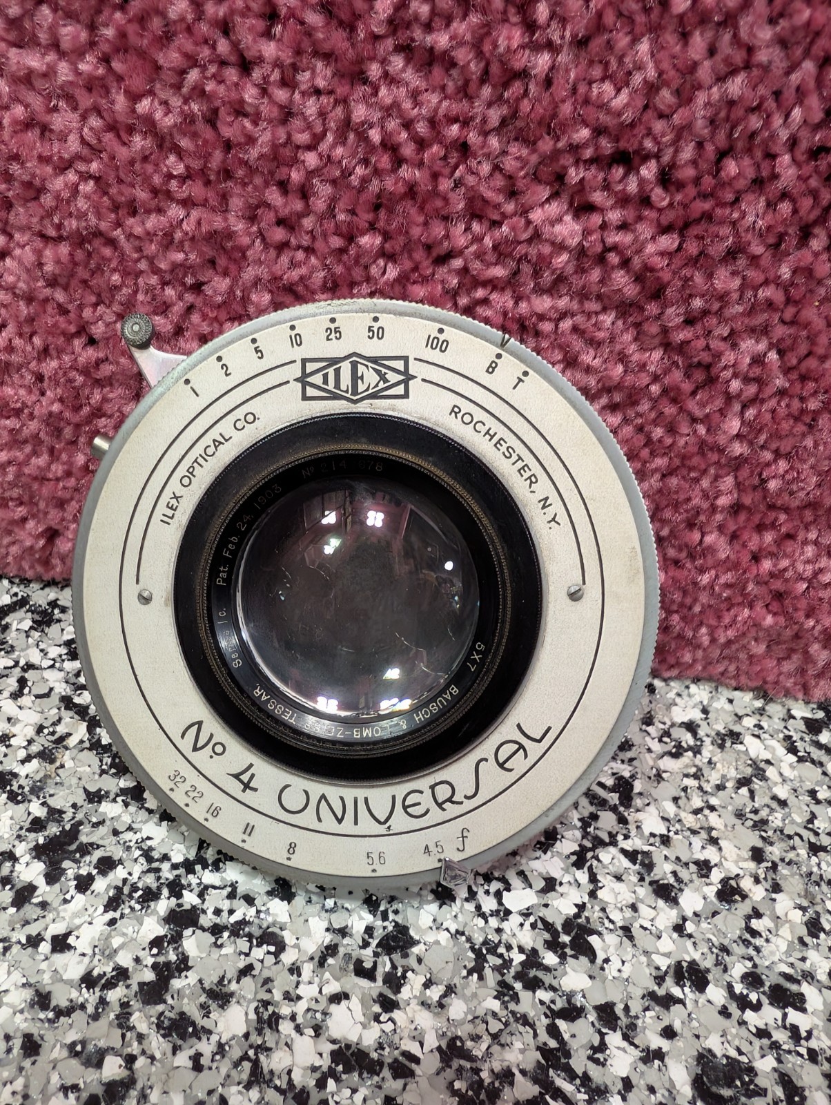 Vintage ILEX Optical Co No.4 Universal Lens With Bausch & Lomb Tessar 5×7 Lens