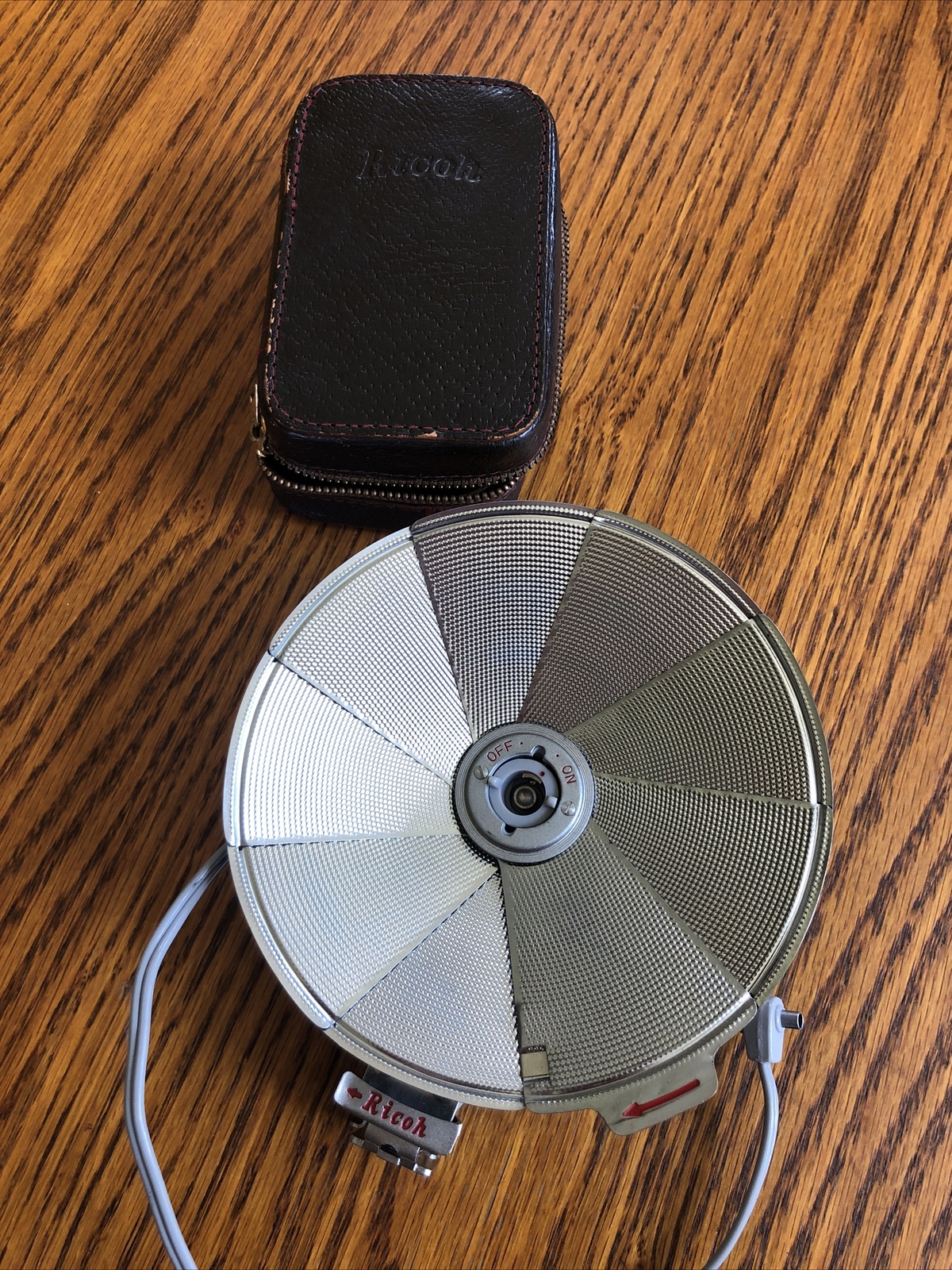 Ricoh BC-605 Folding Camera Flash Unit with Leather Soft Case | Untested