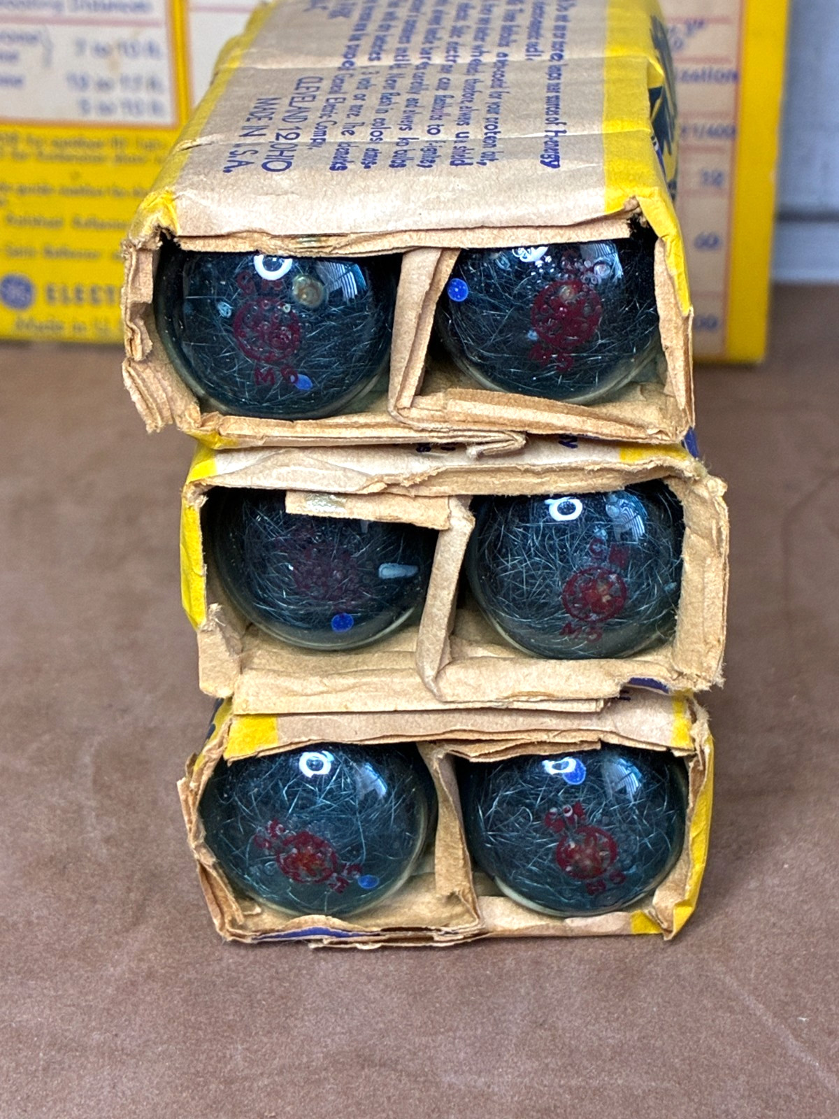 Vintage GE Power Mite M5B Blue Flashbulbs w/ Zirconium Foil ~ NOS ~ 10 Bulbs