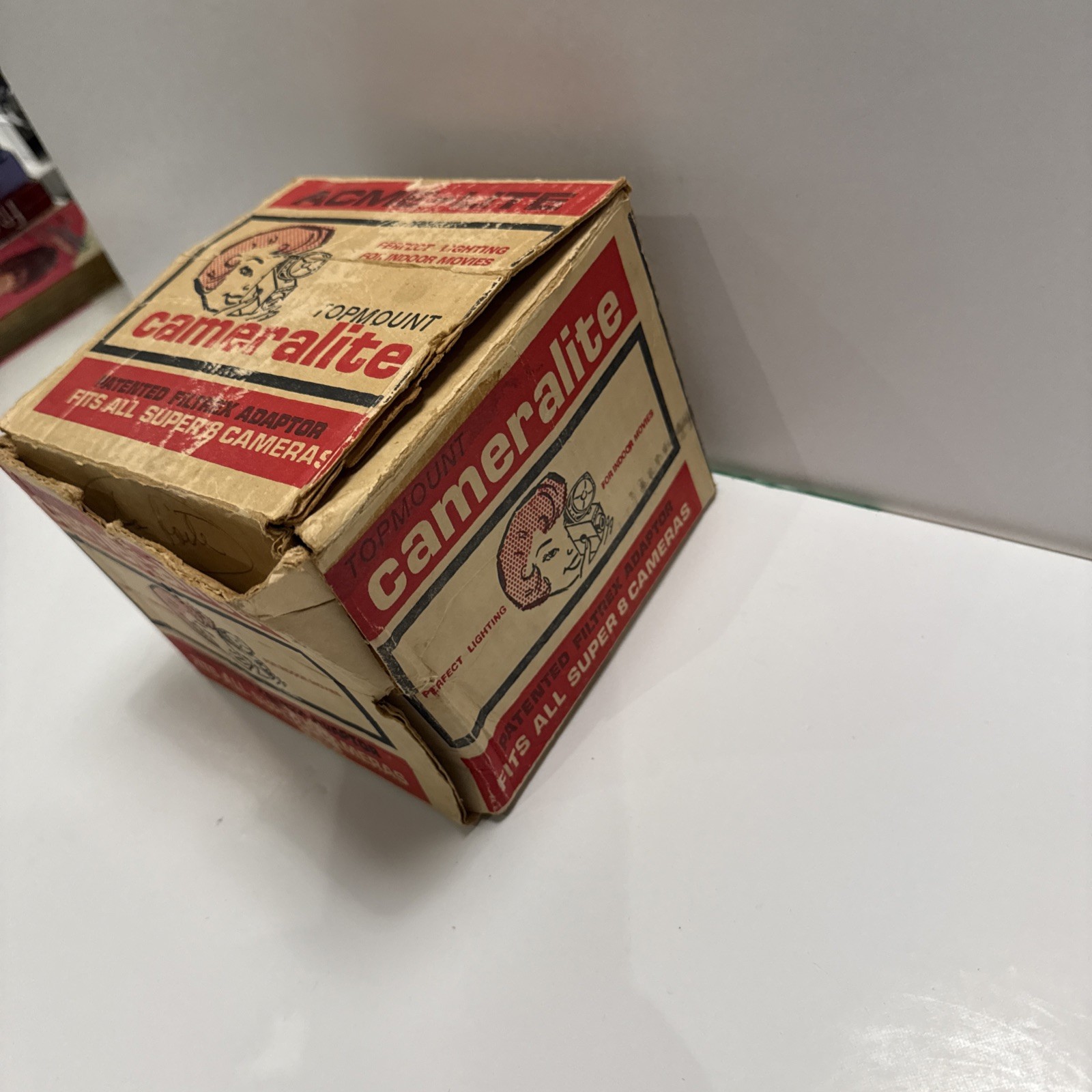 Vintage Topmount Cameralite 91 Acme Lite Movie Camera Light For Super 8 – Works