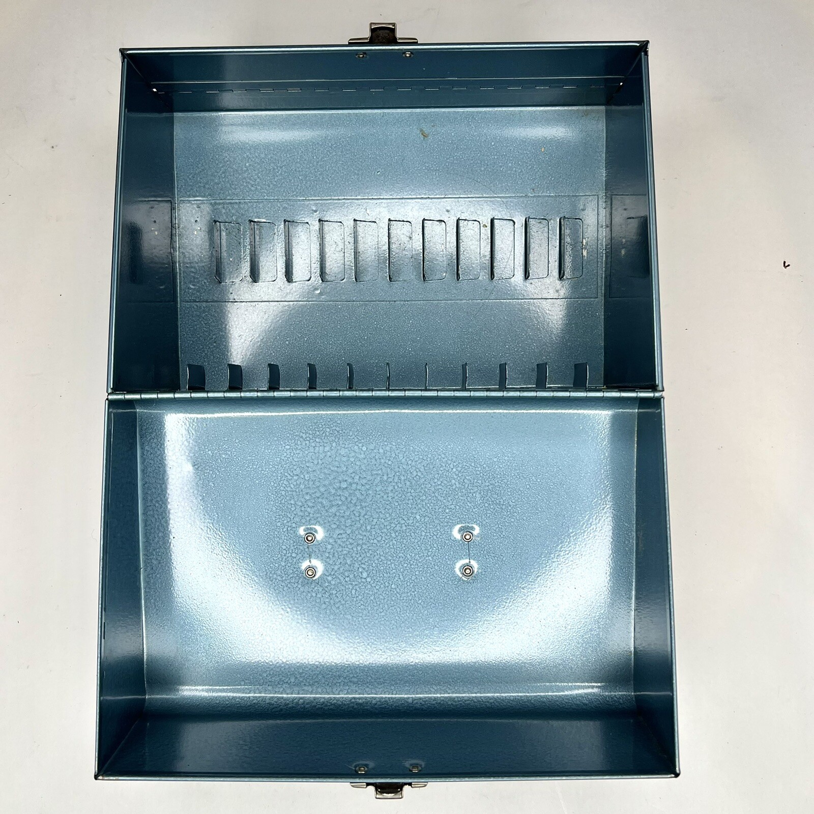 Logan De Luxe Blue Metal 8mm Movie Reel Chest Case w/ Original Box