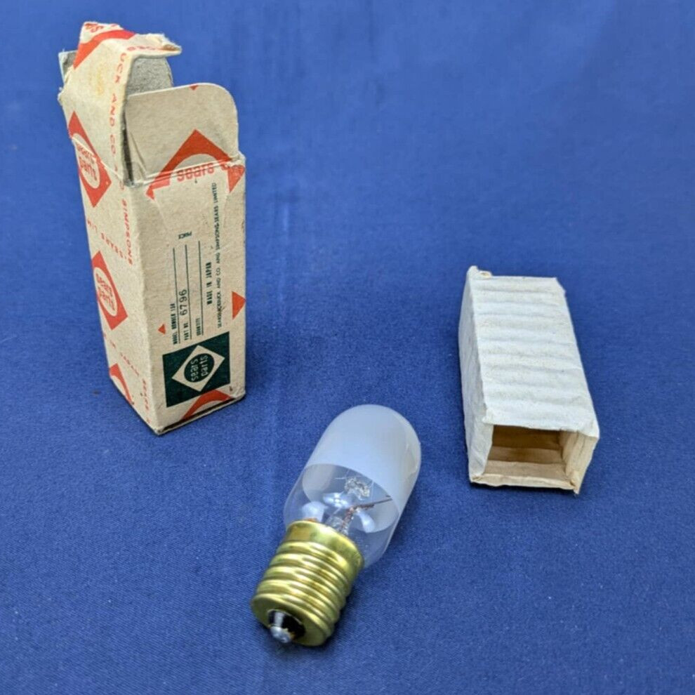 Vintage Sears Parts Frosted Light Bulb in Original Packaging – Made in Japan