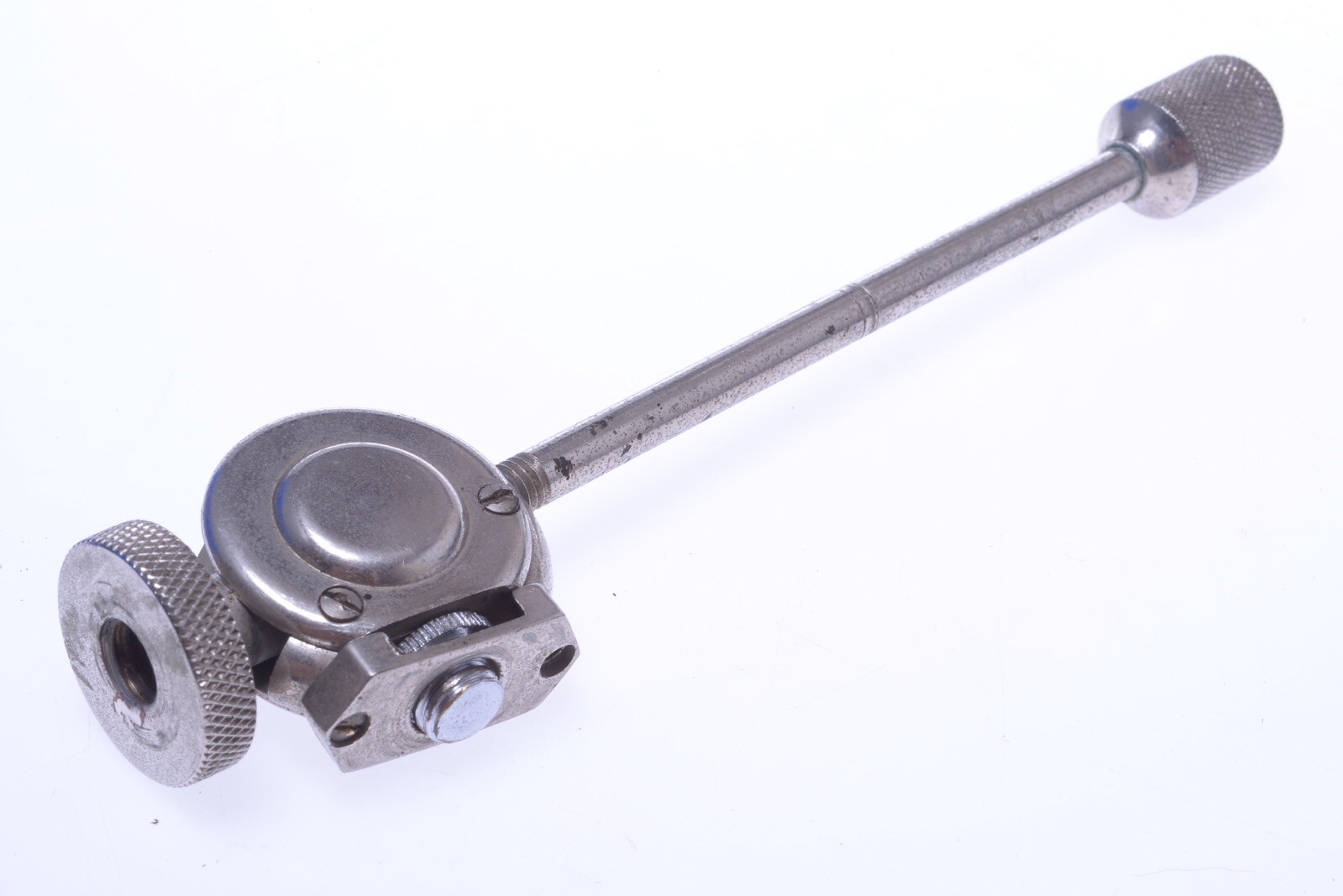 ✅ ANTIQUE 2 WAY SMALL BALL & SOCKET TRIPOD HEAD FOR 35MM NICKEL PLATED 64