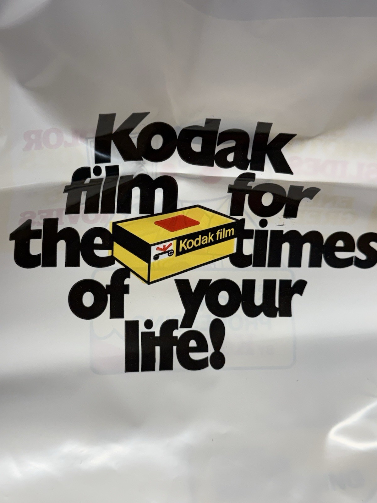 Vintage Color Film Processing Plastic Tote Bag Movie Prop Lot Of 5