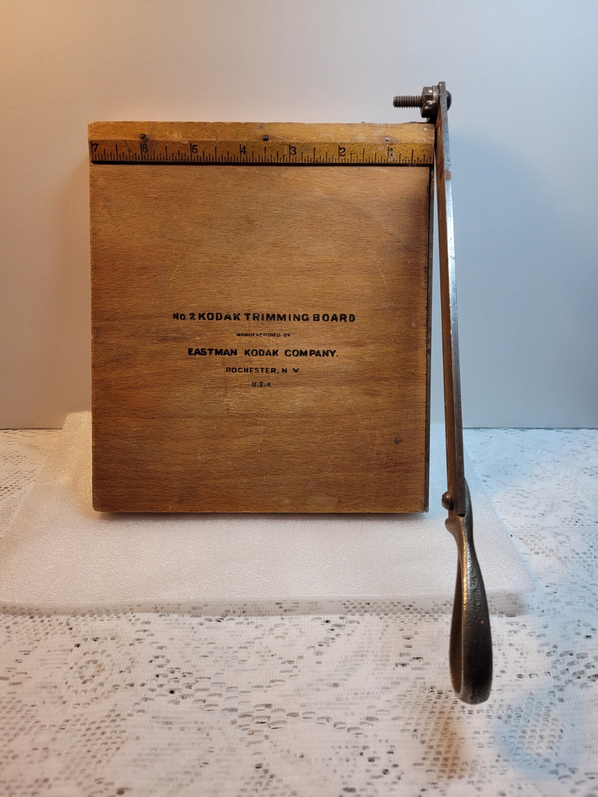 Antique EASTMAN KODAK No. 2 Trimming Board with Cutting Handle