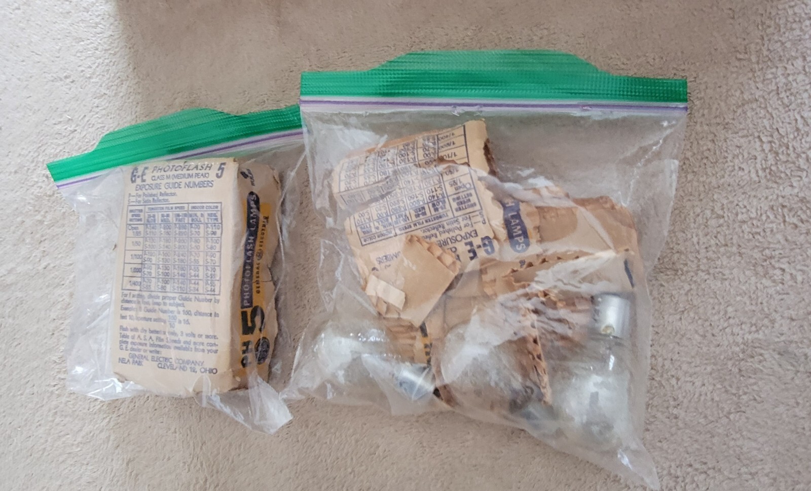 GE #5 PHOTOFLASH 7 Bulbs Vintage
