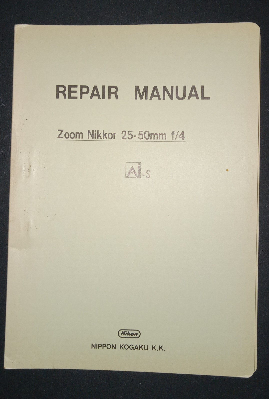 Nikon Nikkor Zoom 25-50mm F/4 Repair Manual Technicians English & Japanese