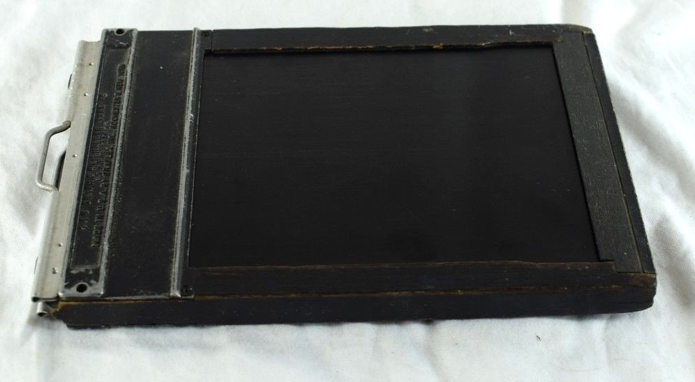 Antique Graflex Wood & Metal Film Holder 4″ x 5″ Vintage Camera