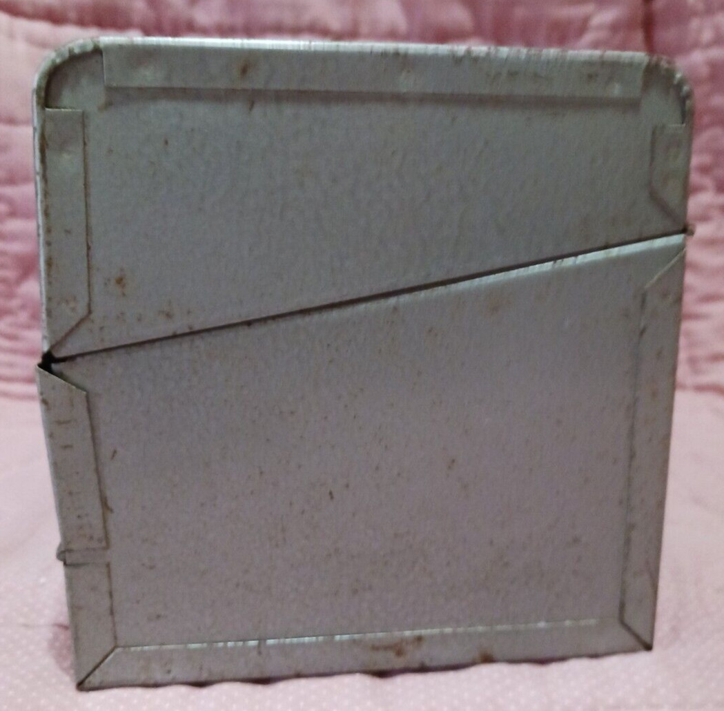 Logan Deluxe Metal Gray 8mm Film Chest Case For 12 Reels Vintage 8.5×5.5×5.5