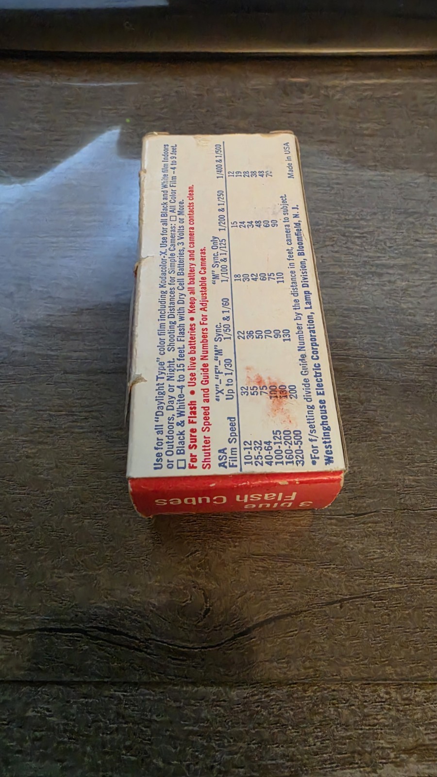 3 Blue Westinghouse Flash Cubes 12 Flashes (B15) Unused but Old Stock