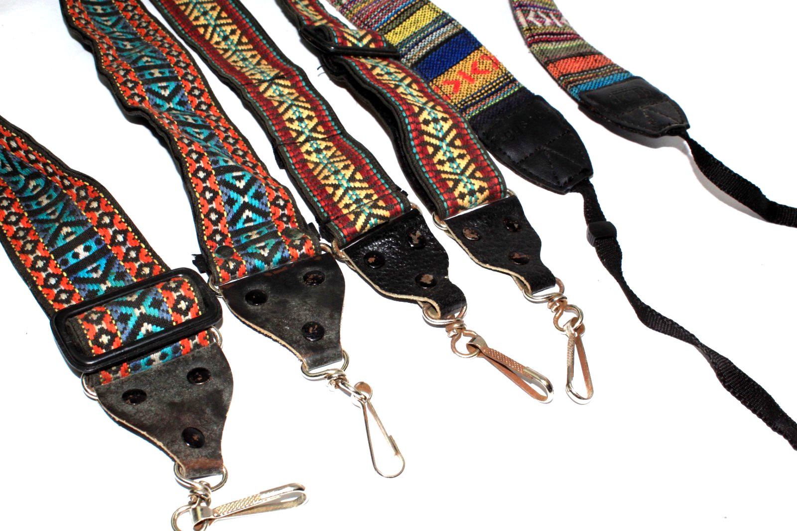 Lot of 3 Vintage Camera Straps Band Holds Hippie Retro Boho Photographers