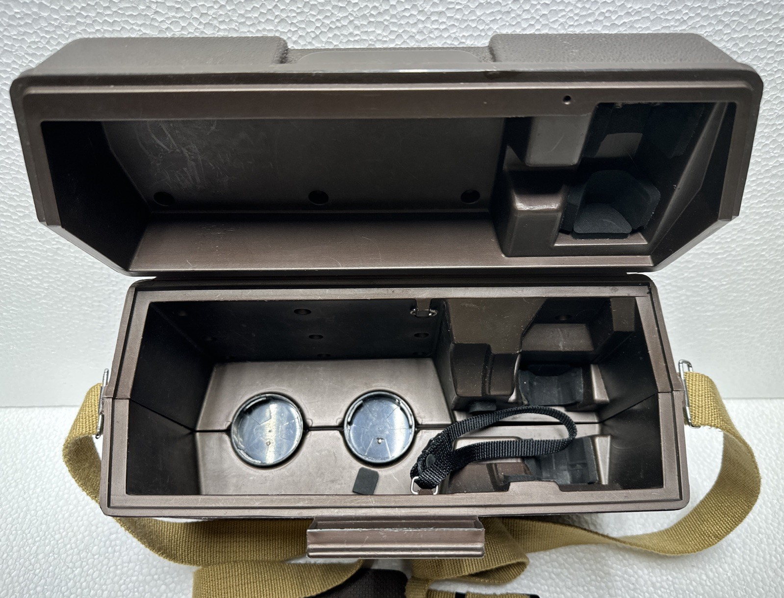 Vintage KONICA Hard Shell Camera Case / Box with Strap Made in Japan Rare