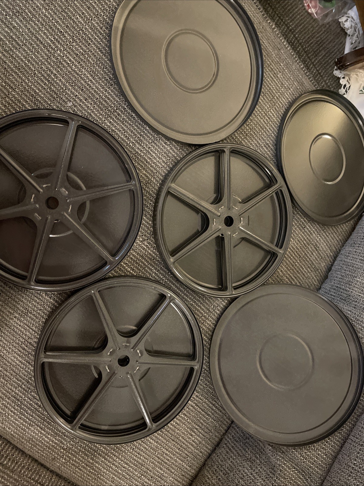 Lot 3 Vintage Kenco Super 8 Film Canisters Metal Movie Reel Storage Cases