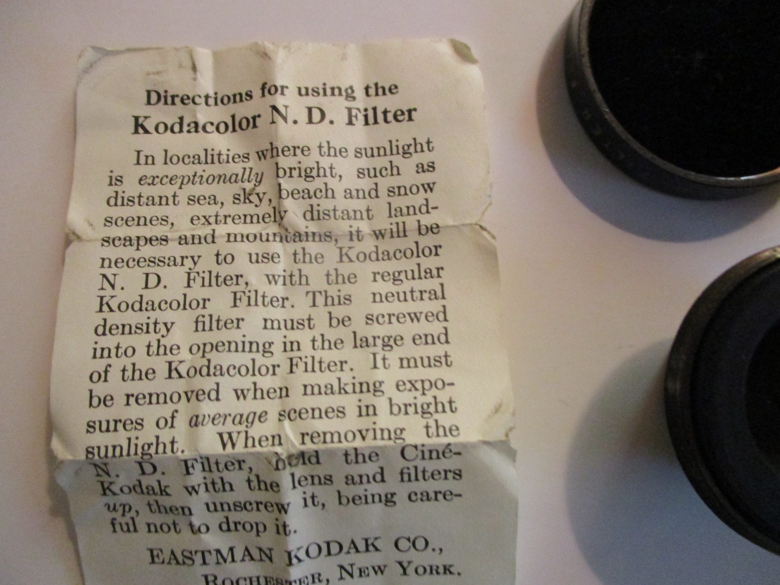 Old Kodak Accessory Kit c.1928- For Cine-Kodak Model B