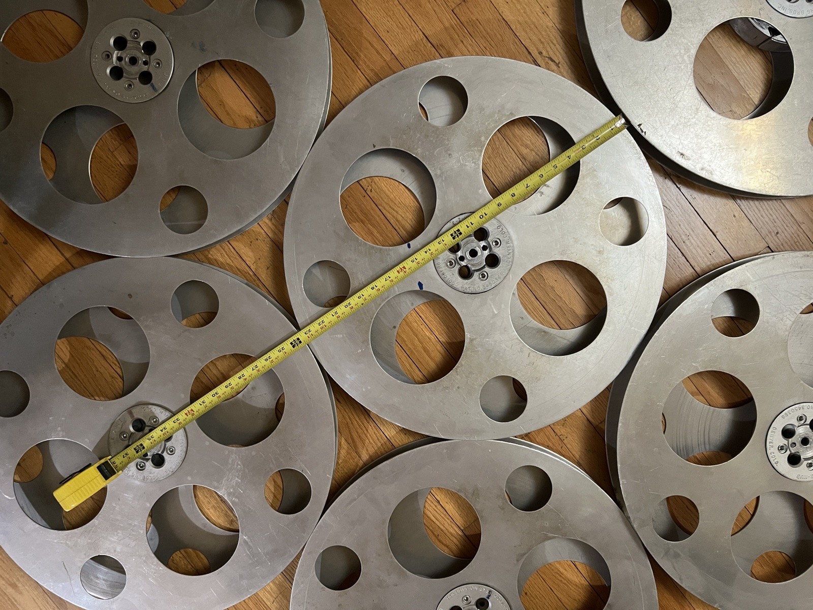 Vintage Goldberg Bros Inc. Film Reel. 24 INCHES. E-Z HUB PAT NO. 3450366