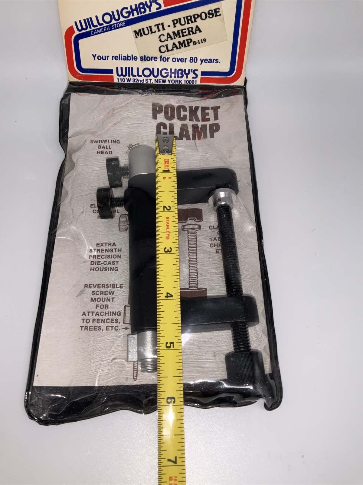 WILLOUGHBY’S Photo Pocket Clamp New Old Stock Rare