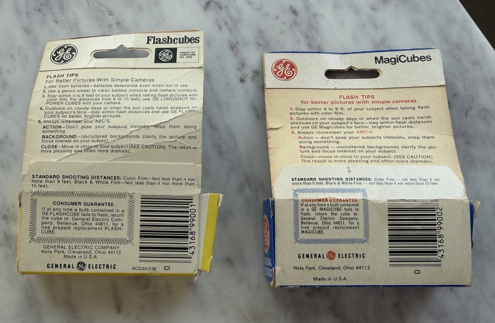 Vtg GE MagiCubes & Flash Cubes 3 Pack 12 Flashes Original Box NOS