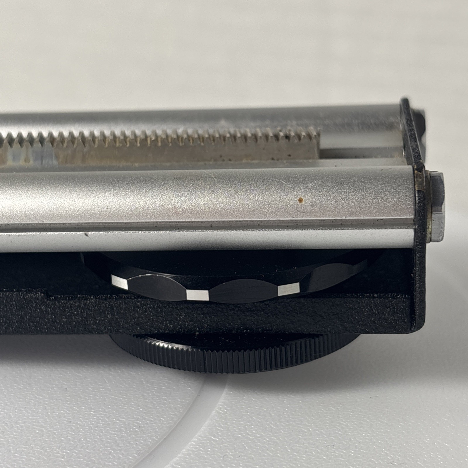 Vintage Spiratone Deluxe Focusing Rail 125MM Fine Focus Control Film Digital SLR