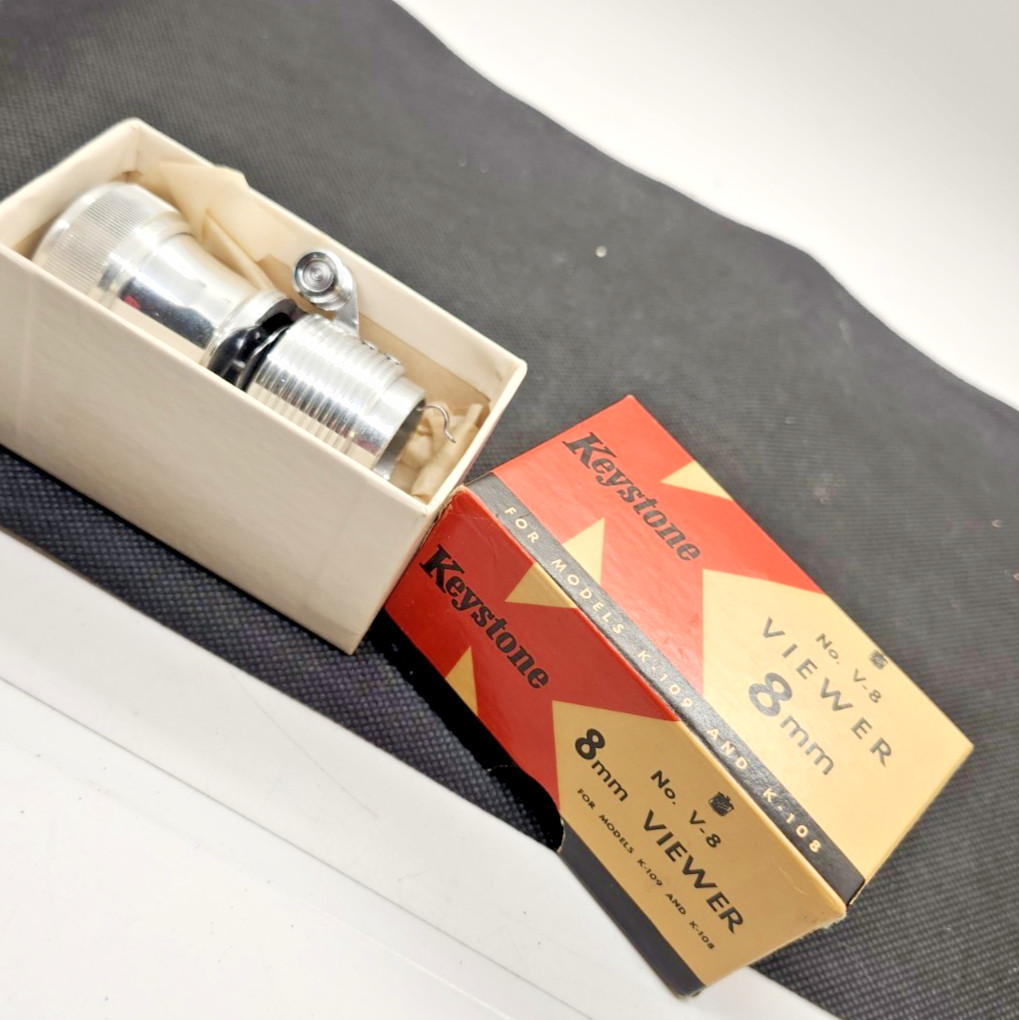 Vintage Keystone No. V-8 8mm Film Viewer for K-109 K-108 Projectors w/ Original