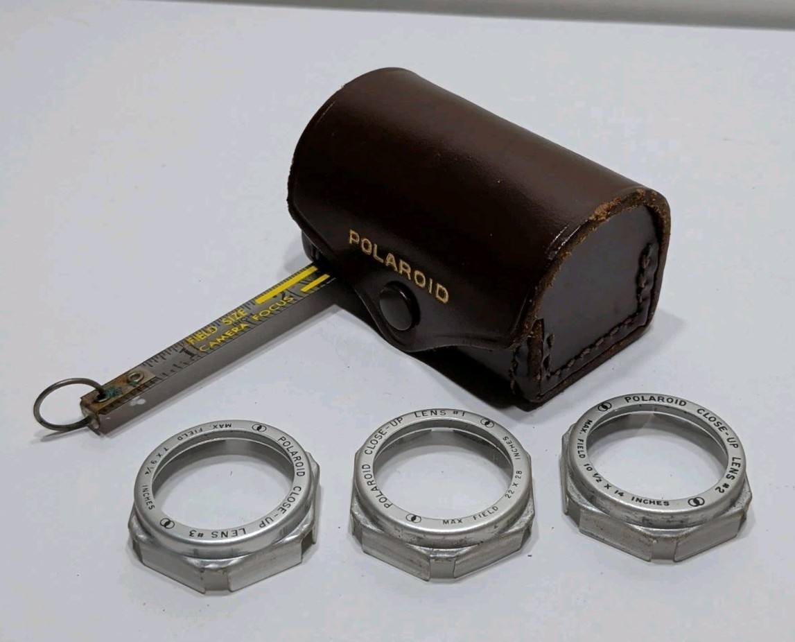 ✨VINTAGE✨ POLAROID Close Up Lens Kit w Measuring Tape Photographic Accessory