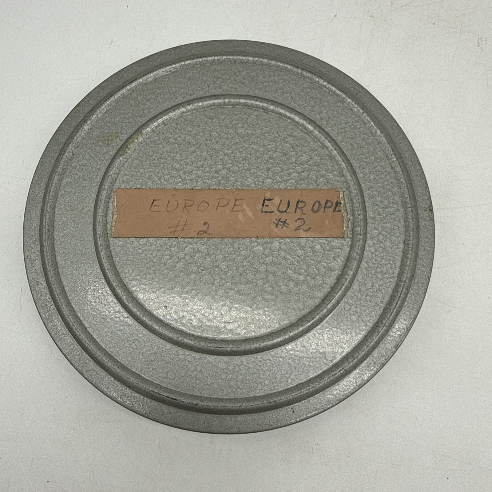 Vintage Silver Metal Film Reel Canister 6″ With Film Reel
