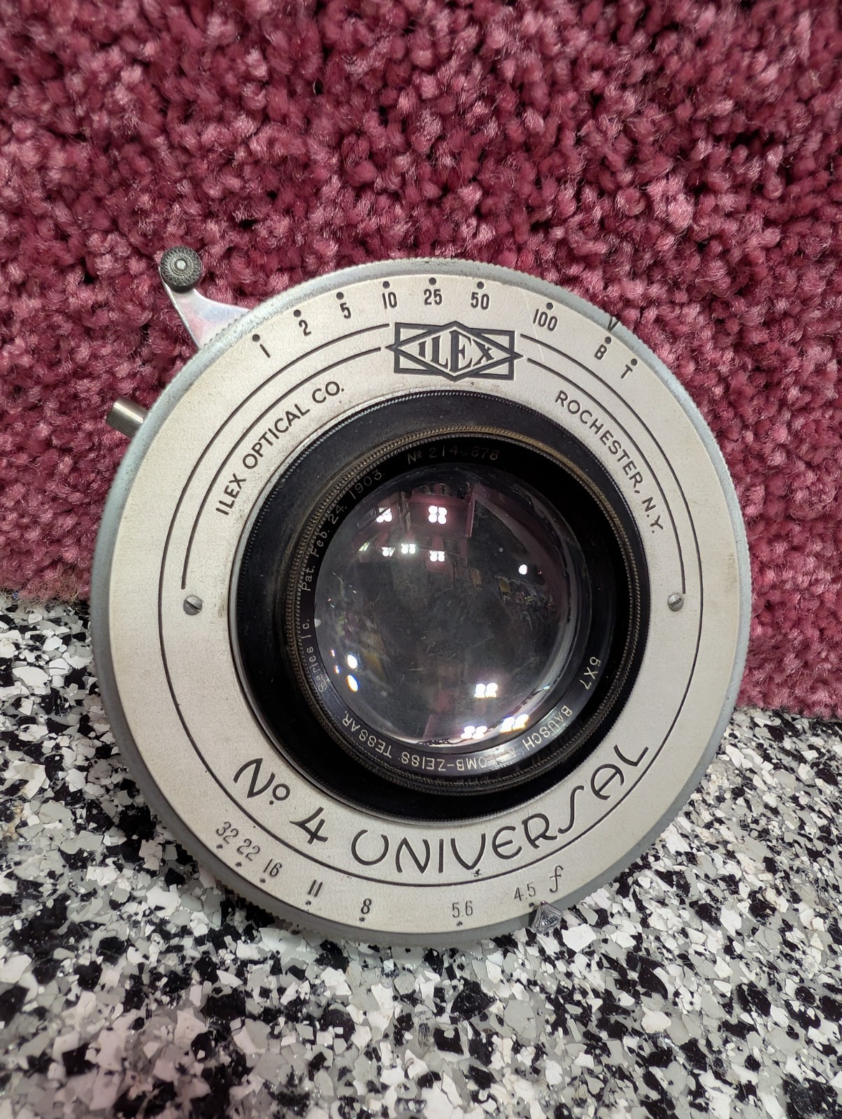 Vintage ILEX Optical Co No.4 Universal Lens With Bausch & Lomb Tessar 5×7 Lens