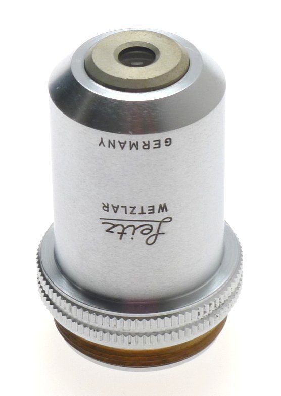 Leitz wetzlar 170/- 10/0.25 microscope objective lens very good used condition