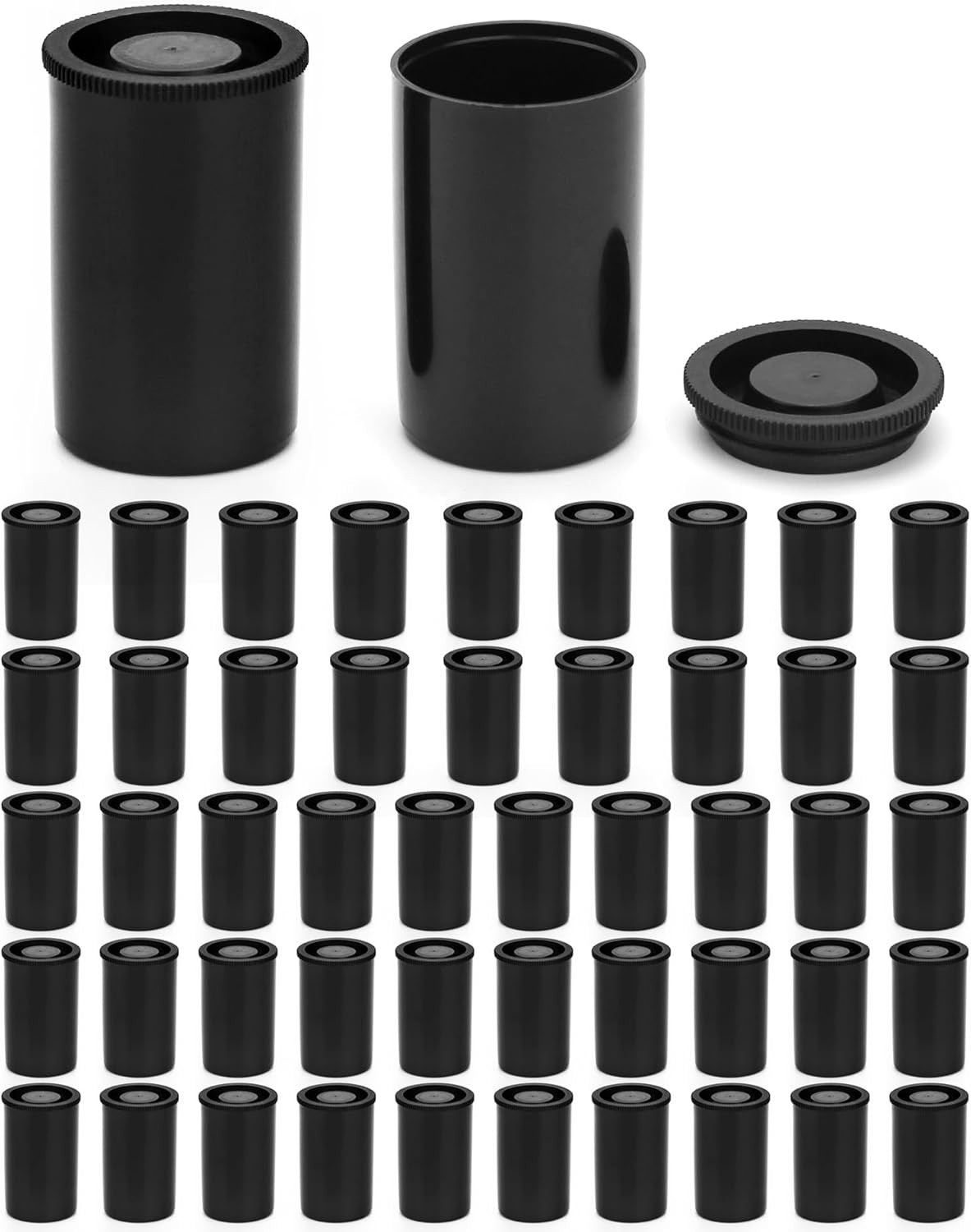 Film Canisters with Lids, 50 Pcs Plastic Camera Reel Containers 8 OZ, for Scient