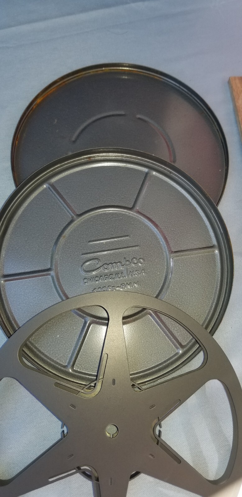 Lot Of 2 Vintage Comco 8mm X 400′ Film Reels And Cases Chicago