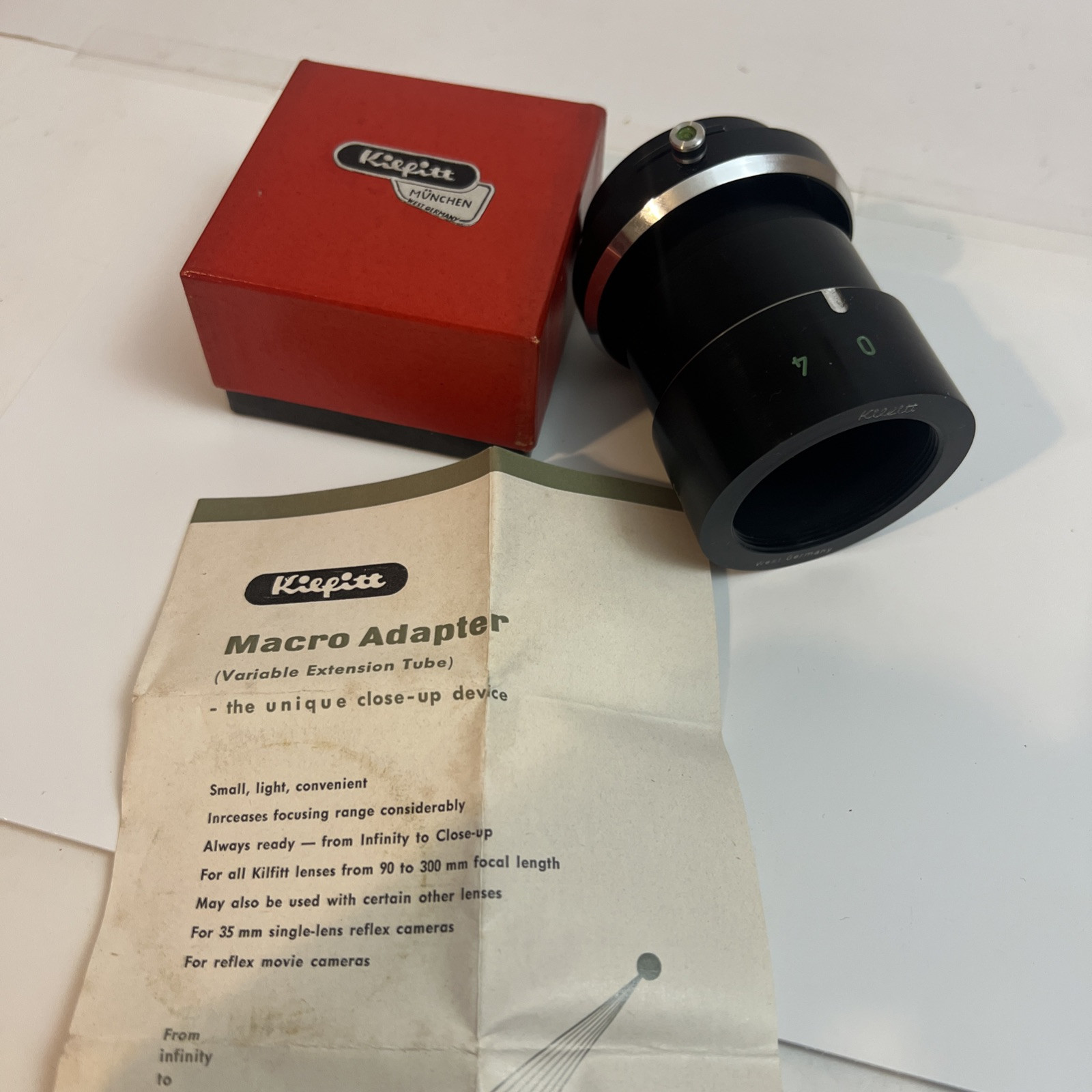 Vtg NOS KILFITT Praktina Leica Variable Macro Makro Extension Tube 2573 Tutin