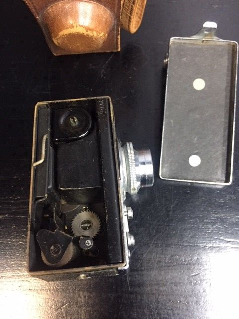Steky I 16mm Sub-Miniature Camera w/ 2.5cm f/3.5 Lens & Case E.P. Marks Japan