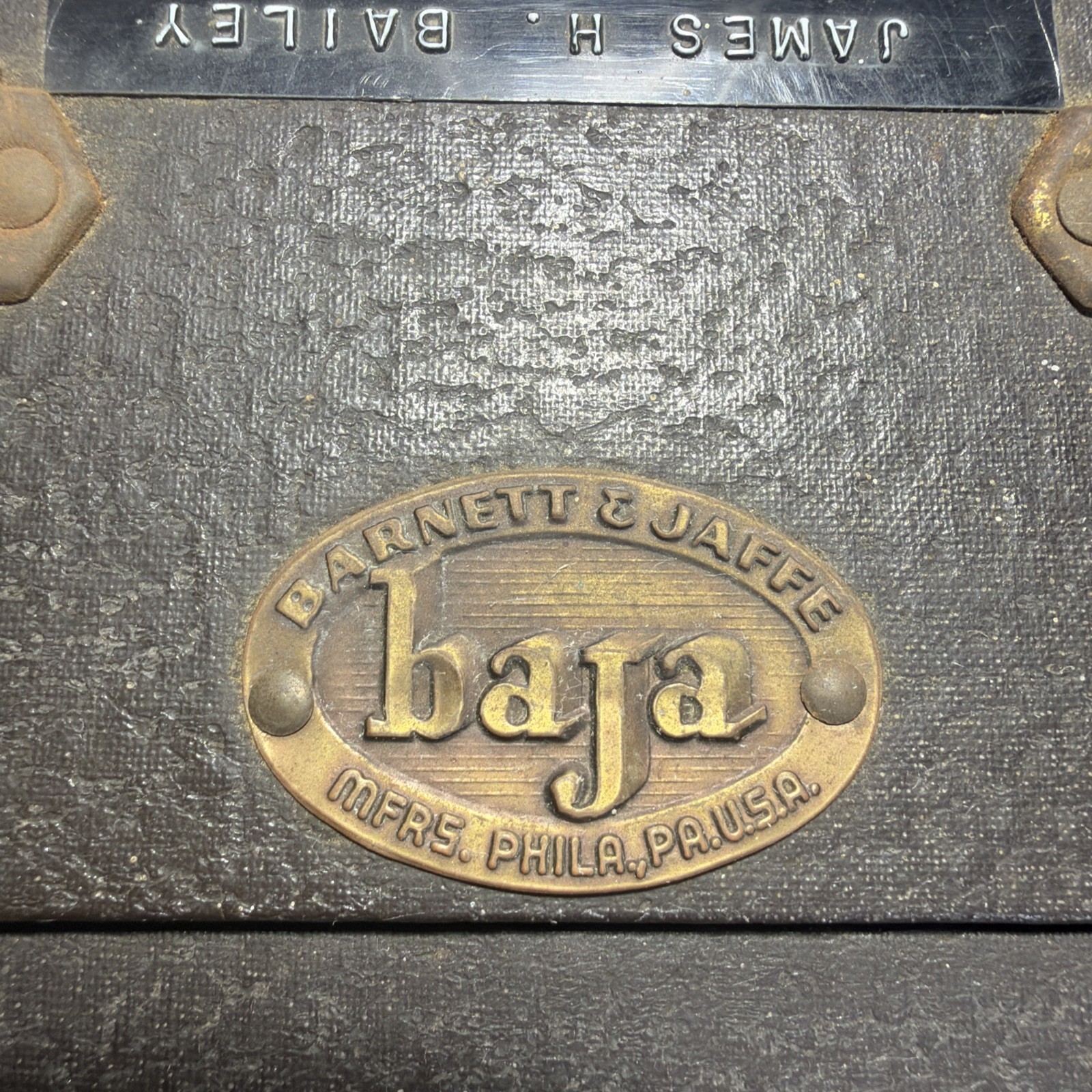 Vintage BAJA Barnett Jaffe Hard Case Tool Box 12x12x6 USA Old