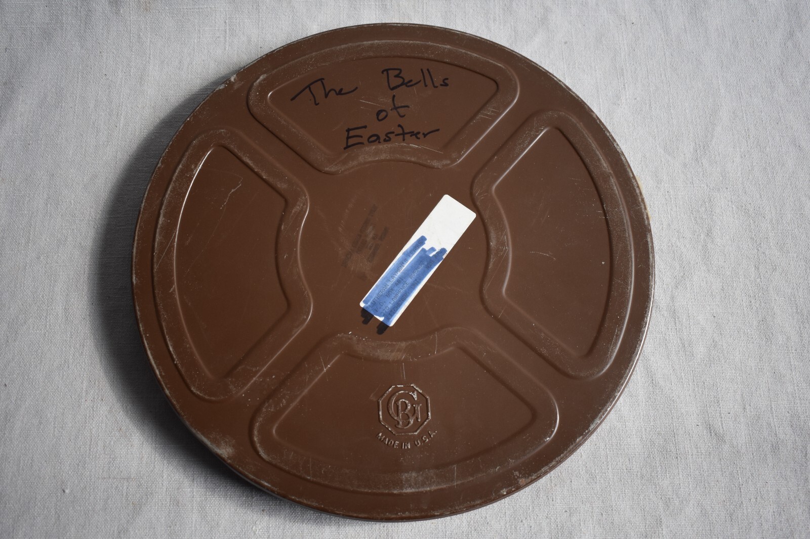 Vintage 16MM Film The Bells of Easter Lutheran Church Goldberg Bros Reel Can