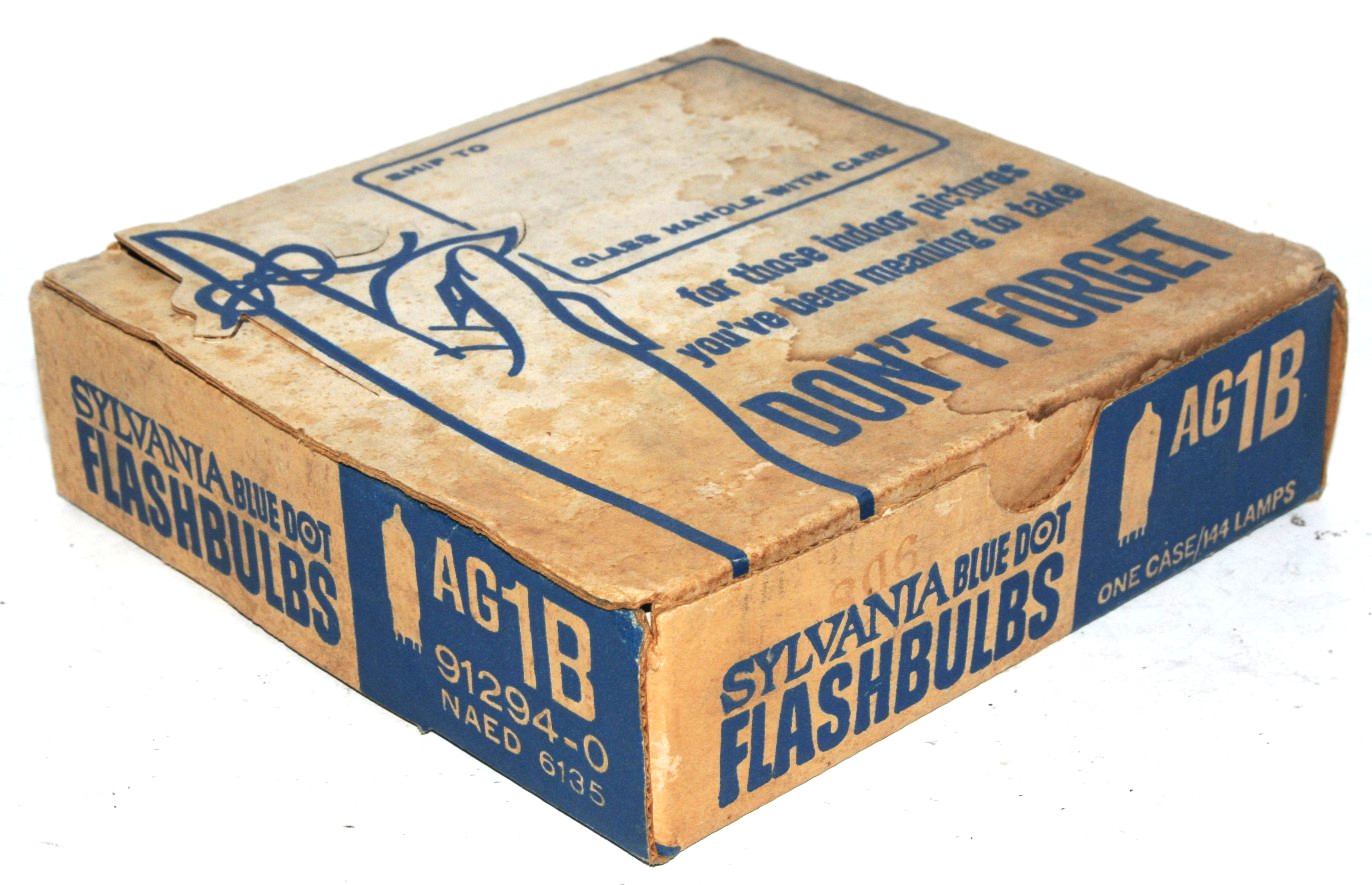 Sylvania Blue Dot Flash Bulbs AG1B – 1 Case in Original Box 1 Case 12 boxes.