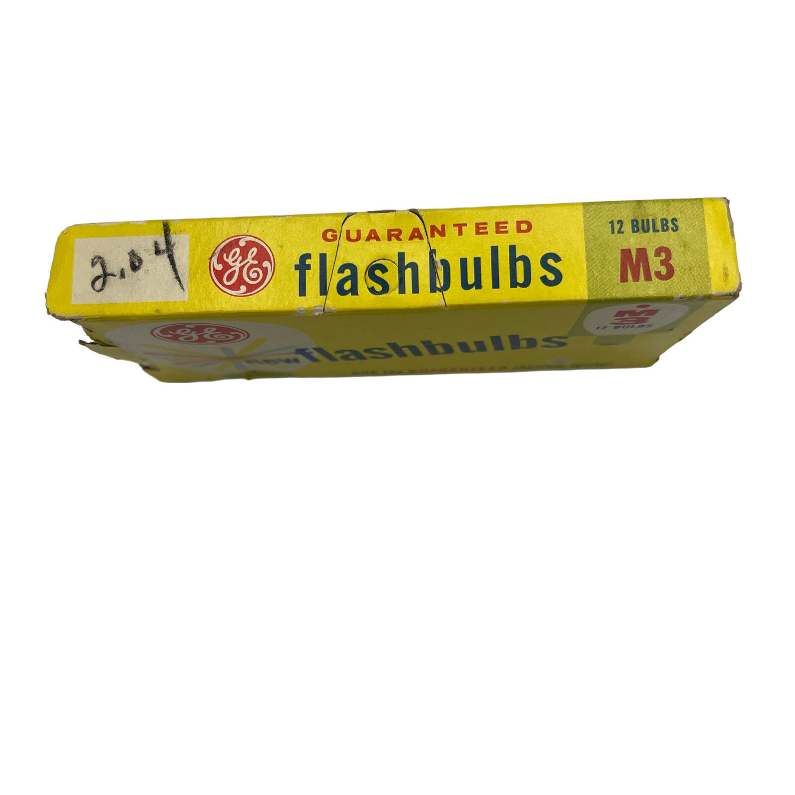VTG NOS General Electric GE M3 Twelve Clear Rhenium Flashbulbs in Original Box