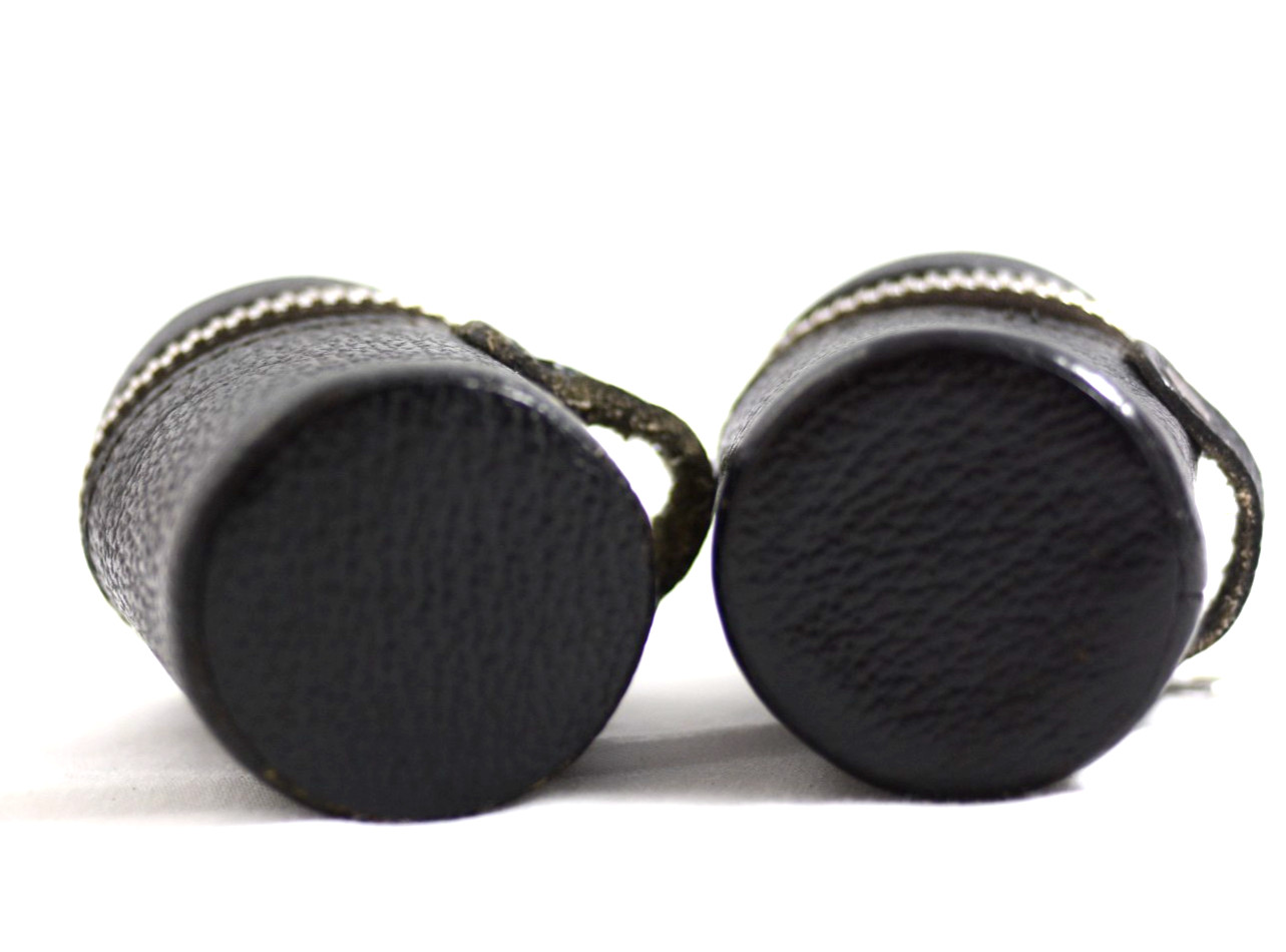 2 VINTAGE 35MM BLACK LEATHER FILM HOLDERS