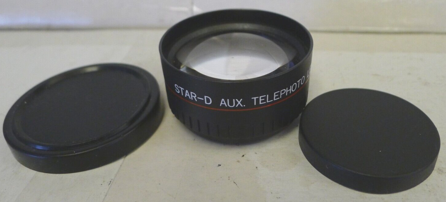 Star-D Aux. Telephoto Converter Lens for L35AF +Lens Caps – Japan