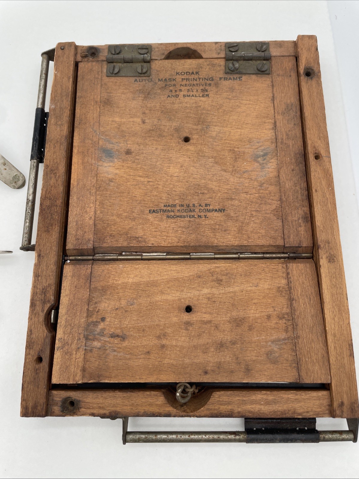 Vintage Wood Eastman Kodak Co. Contact Print Frame w/ Glass 3 7/8” x 5 1/2”
