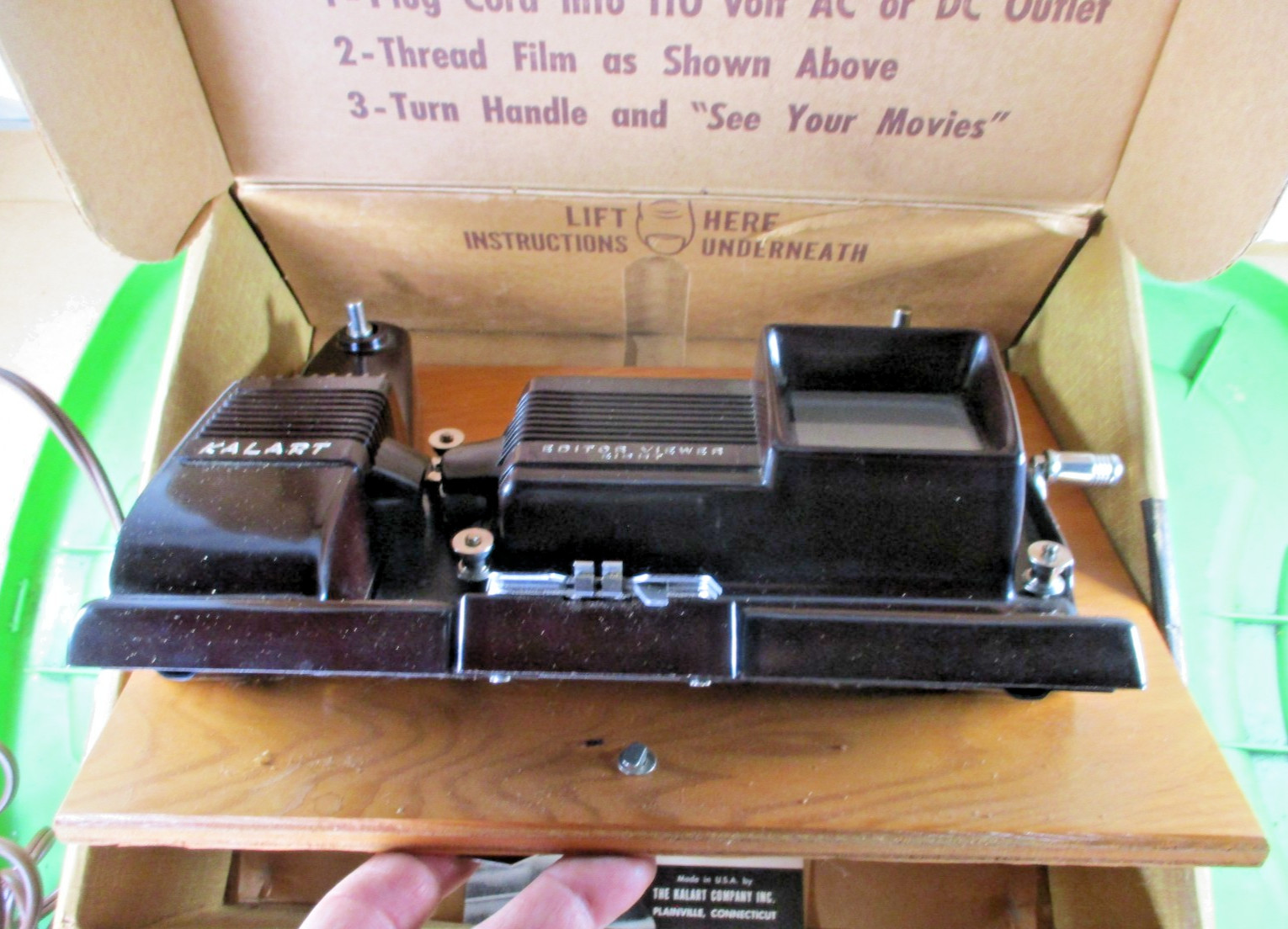 Kalart 8mm Film Movie Editor Viewer Eight w Original Box 1960’s Tested=Good