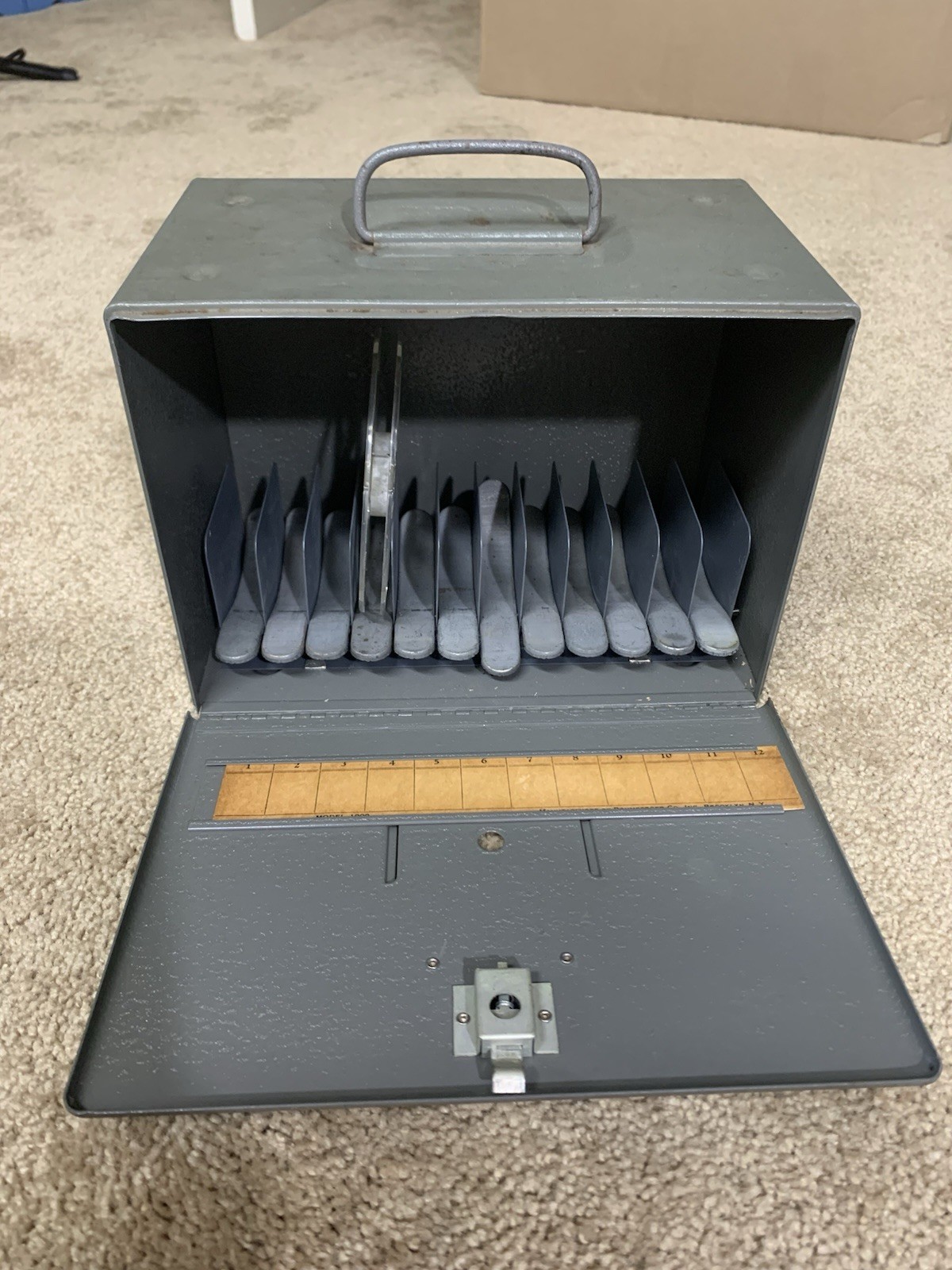 Vintage Metal Brumberger 8mm Film Ejector Case Box 8mm Film Reels Box Only