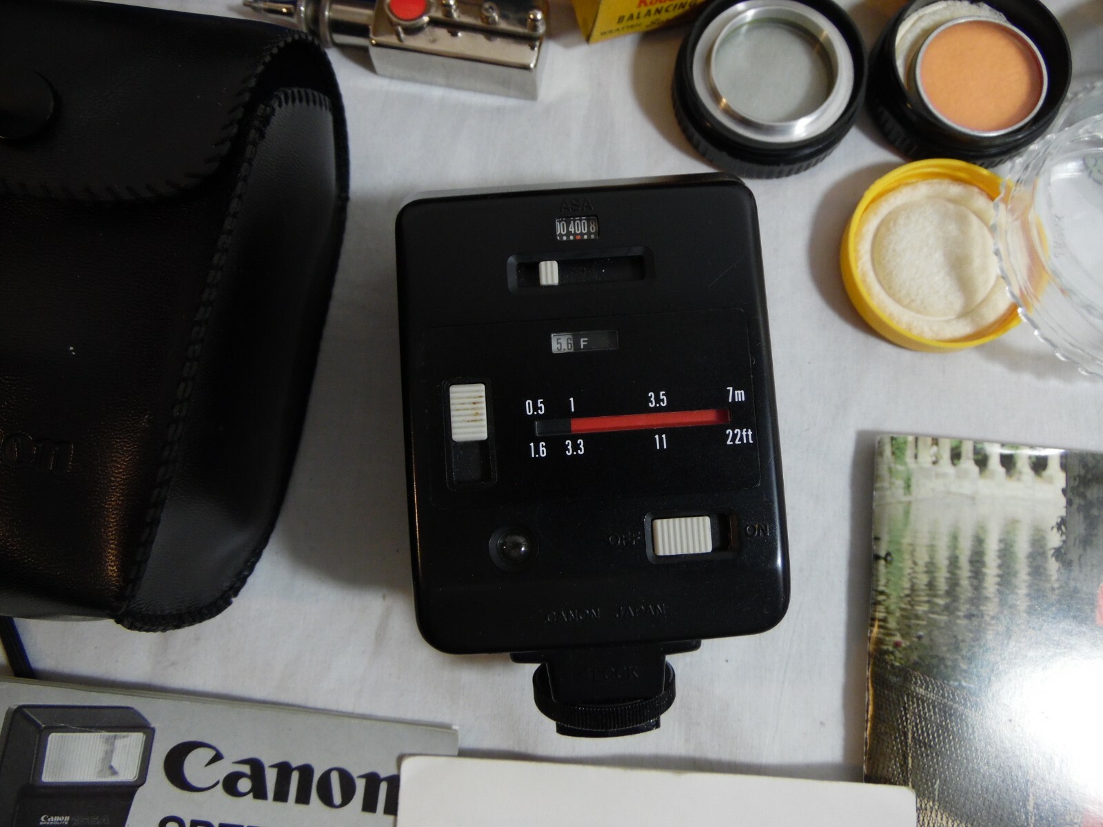 Cannon Speedlite 166A Vivitar 52mm lens Kodak filter Autokrups IV Camera Parts