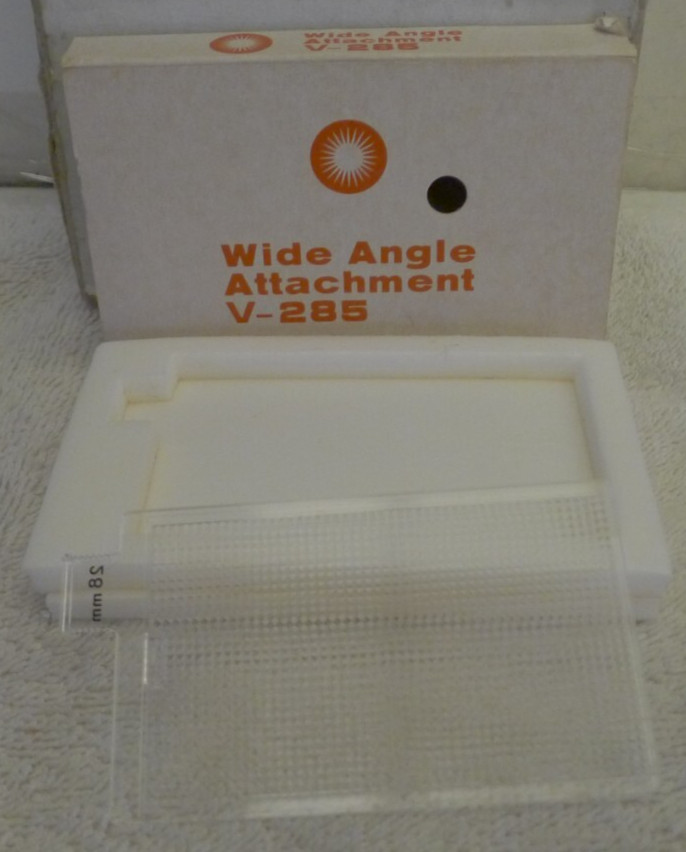 Vivitar V-285 Wide Angle Attachment 28mm Filter for Flash + Box – Made in Japan