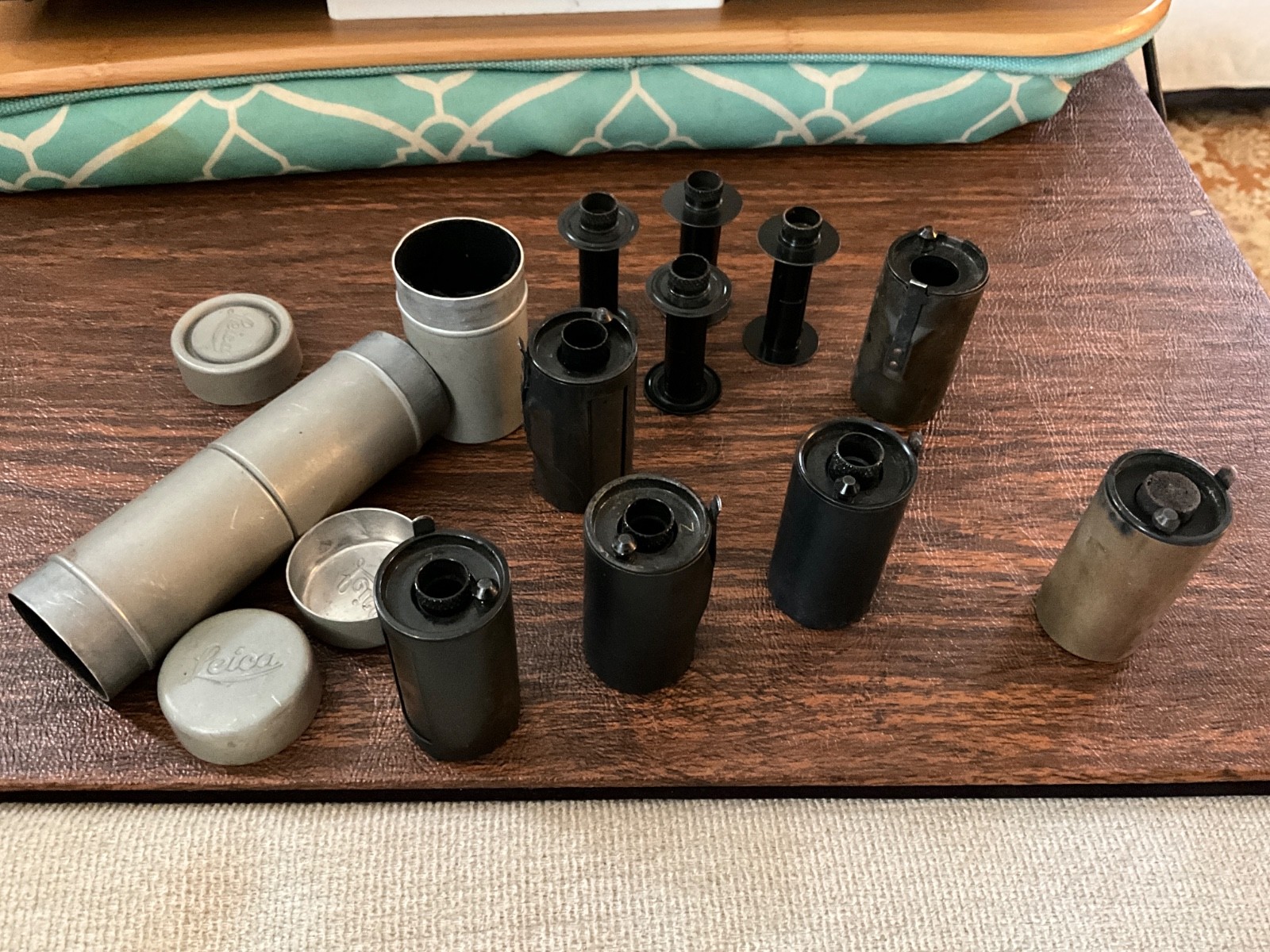 LEICA FILCA Lot of 6 RELOADABLE CASSETTES BULK FILM & 2 CANISTERS