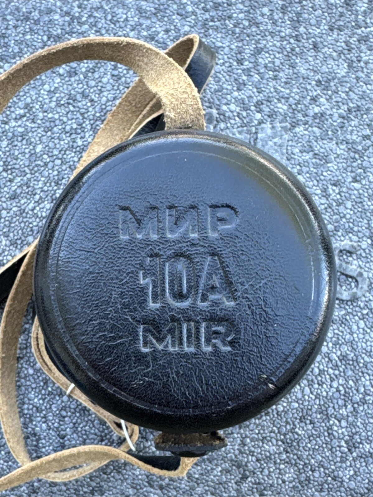 Leather Case for Mir-10A Soviet USSR Lens, With 3 Filters
