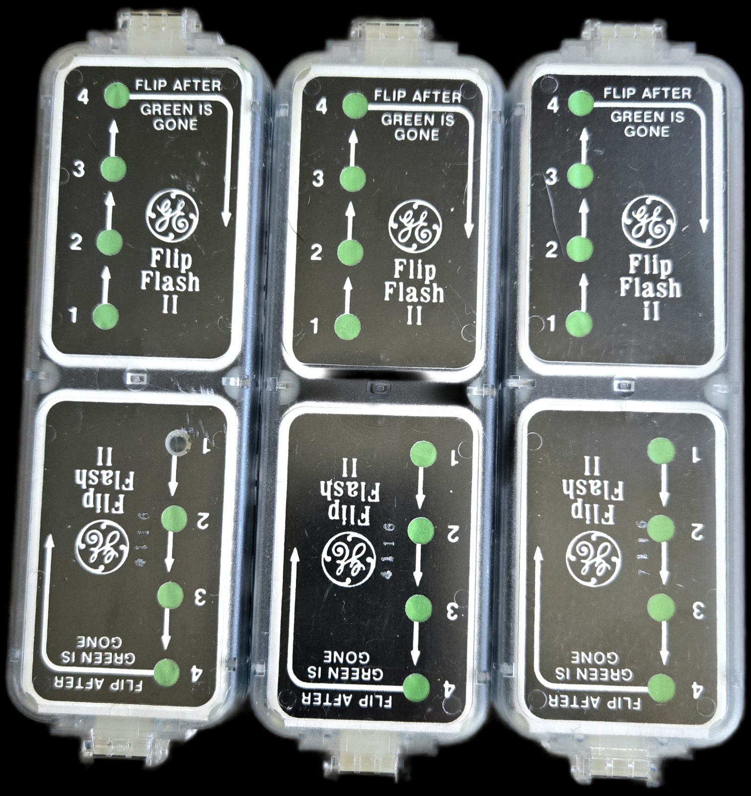 (3) Vintage General Electric GE Camera Flip Flash II