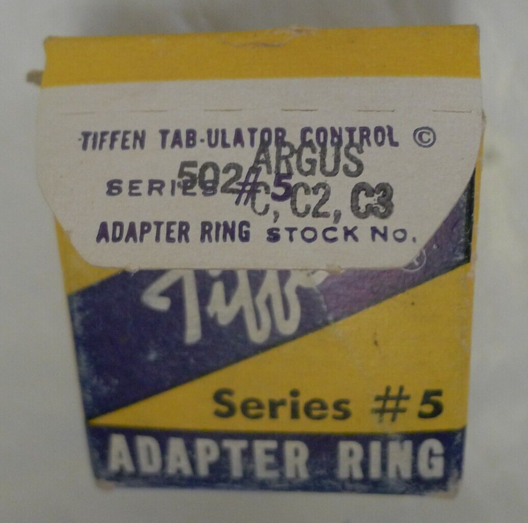 Tiffen Series 5 #502 Adapter Ring Screw-In For Argus C, C2, C3 with Box