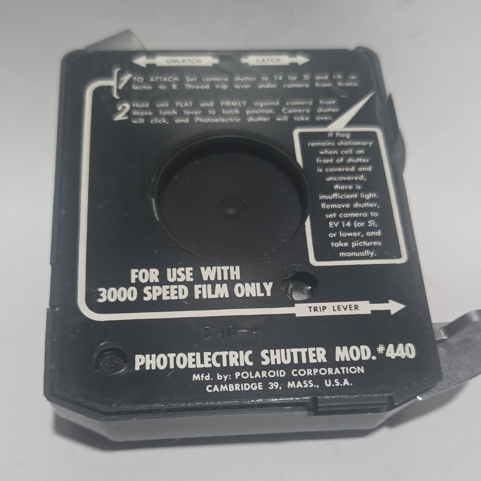 Polaroid 440 Photoelectric Shutter Mod. 440 for 3000 Speed Film Camera c12