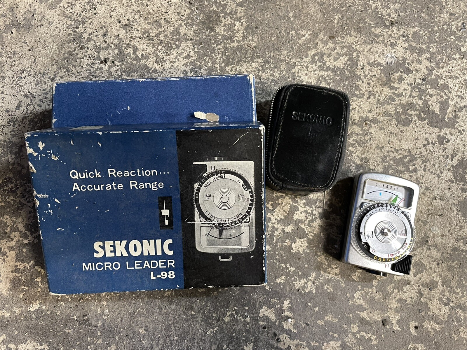 Sekonic Micro Leader L-98 Exposure Meter c/w Case, & Box
