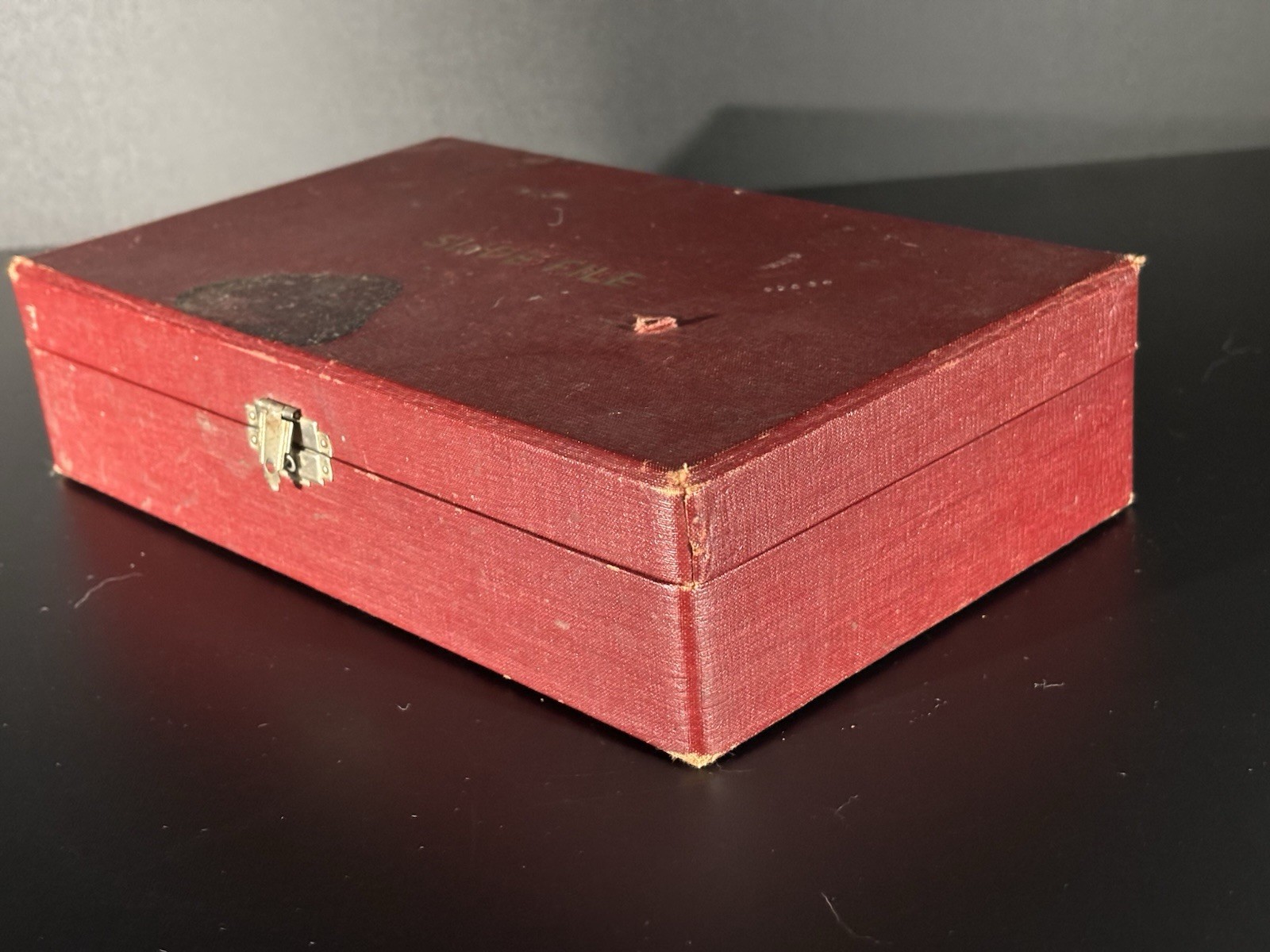 Vintage Barnett & Jaffe Projector Slide Case Pennsylvania Red Box 100 Slots